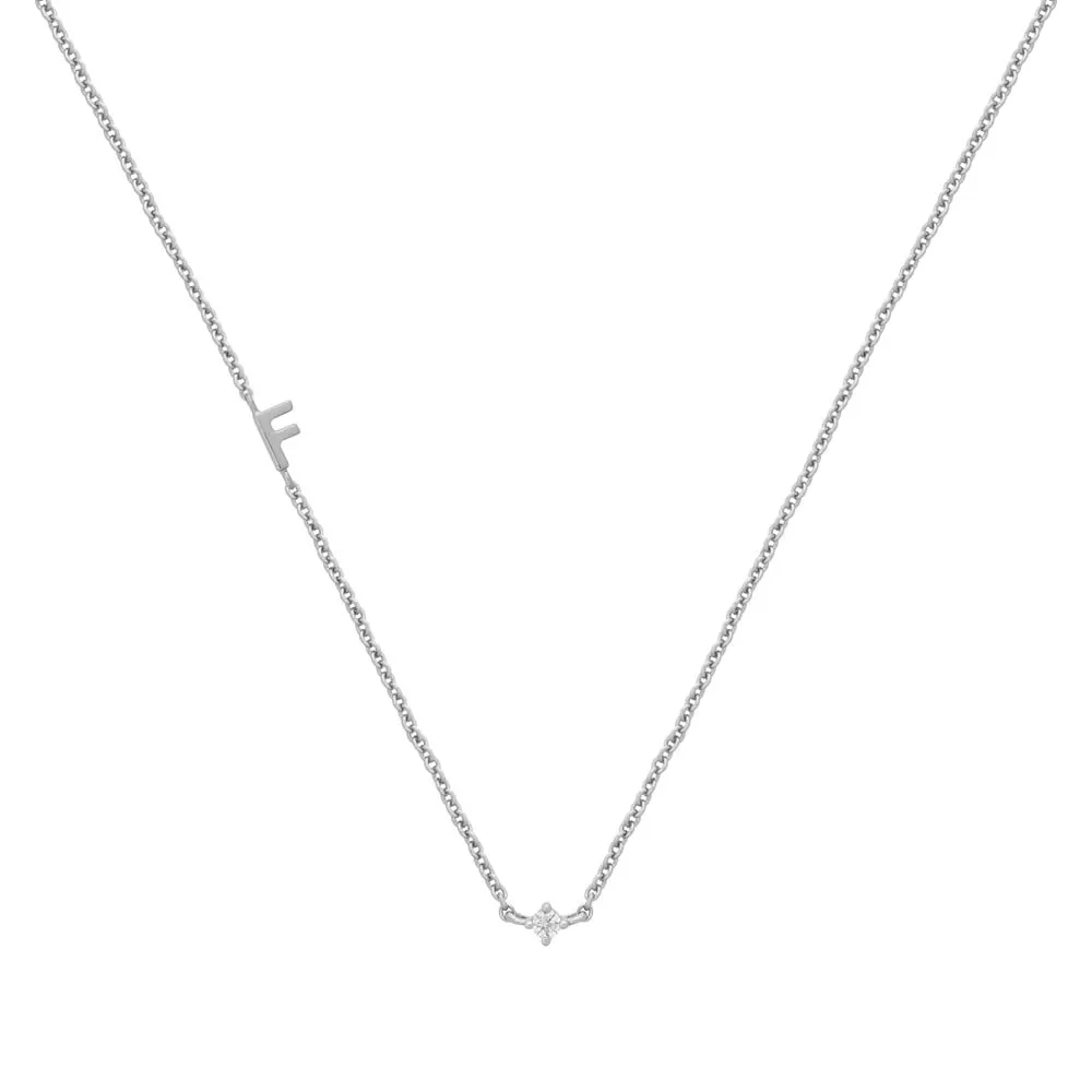 Petite Initial Necklace Sterling Silver