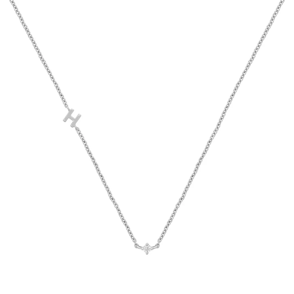 Petite Initial Necklace Sterling Silver