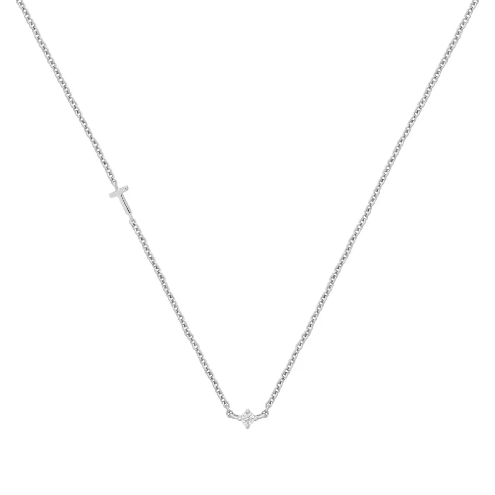 Petite Initial Necklace Sterling Silver