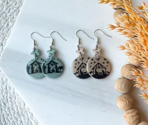 Polymer Clay Earrings - Nativity