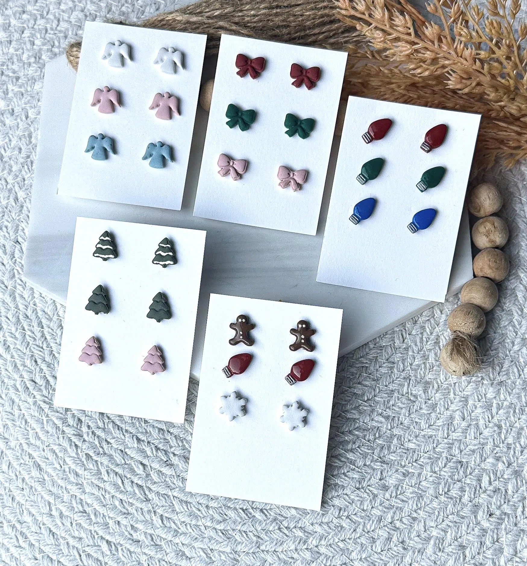 Polymer Clay Stud Earrings (Wholesale)