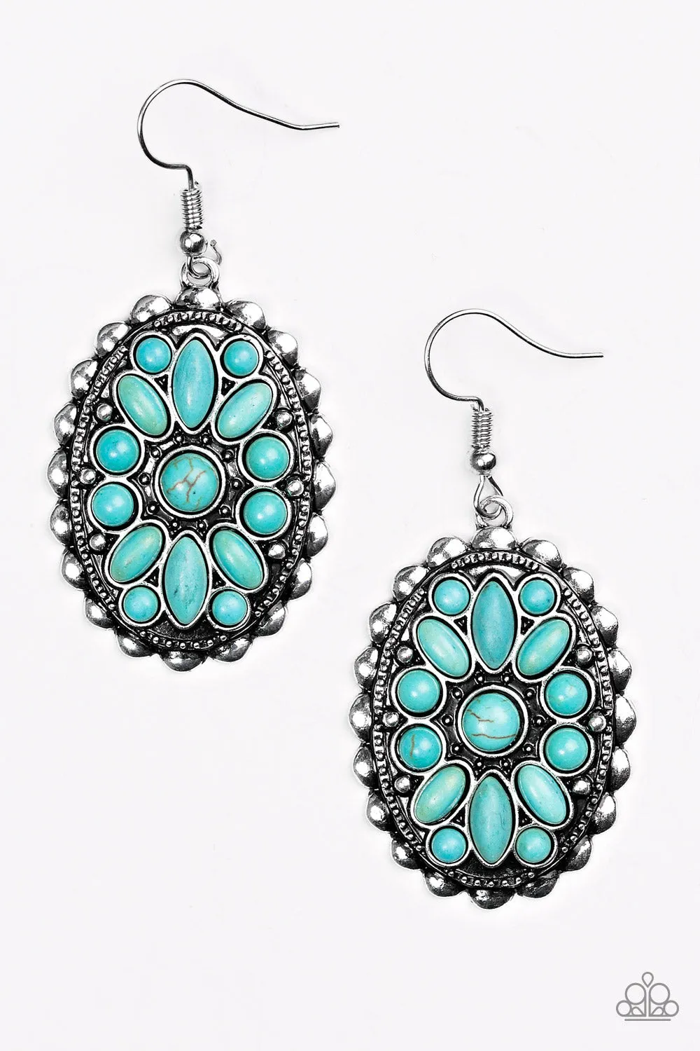 Prairie Poppy Blue-Earrings