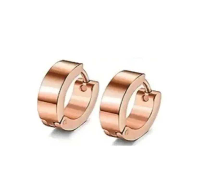 Rose Gold Huggie Hoop Earrings