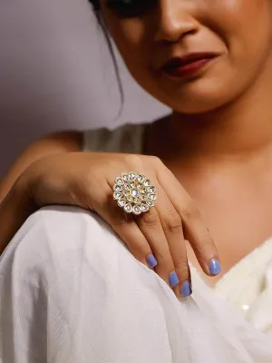 Round Dabi Kundan Ring