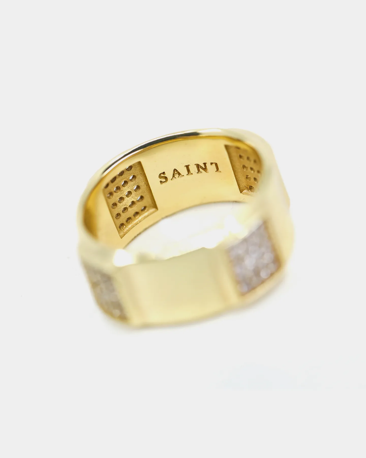 Saint Morta Men's Odin Iced Ring Iced Gold