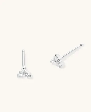 *SAMPLE SALE* Sapphire Mini Fleur Studs Silver