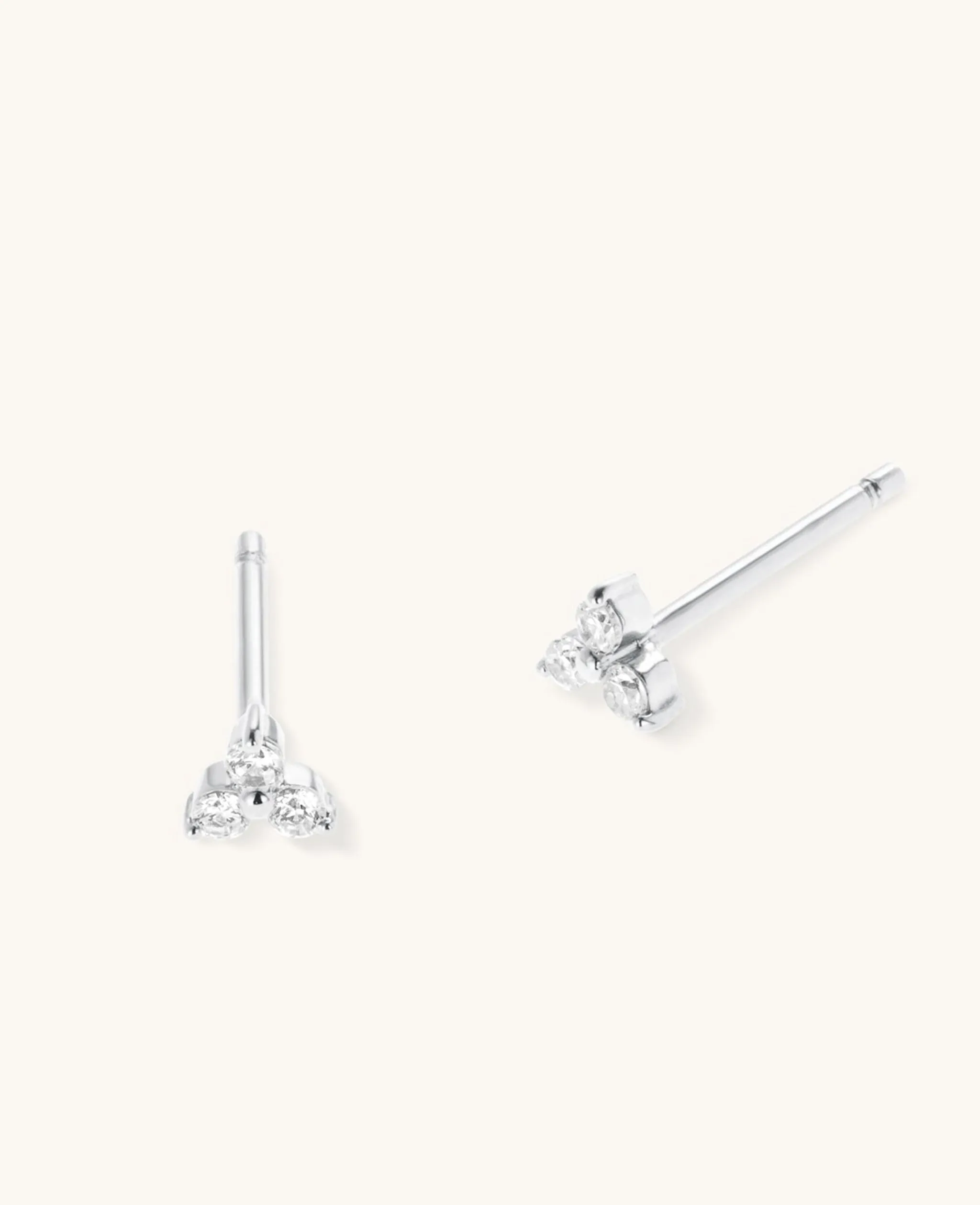 *SAMPLE SALE* Sapphire Mini Fleur Studs Silver