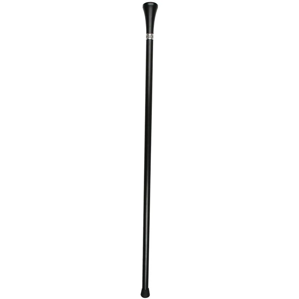 Scratch and Dent Christian Cross Symbol Top Walking Stick w/ Black Beechwood Shaft & Pewter Collar V2172