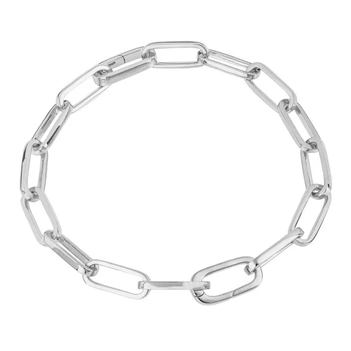 Silver Chain Link Bracelet B5392