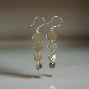 Silver Drop Earrings Long