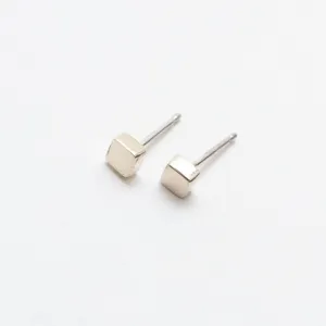 Silver Extra Small Cube Studs