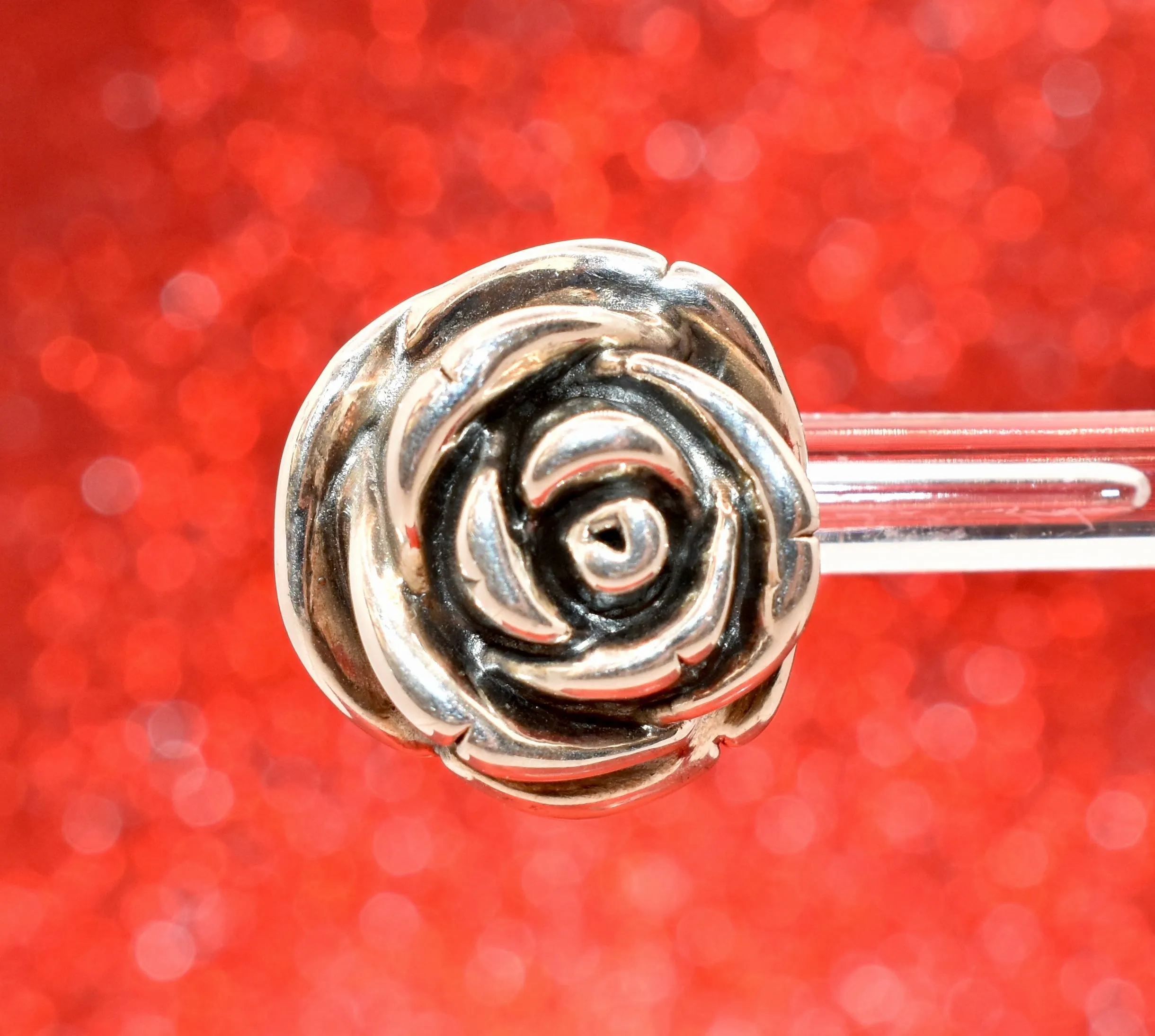 Silver Rose Studs