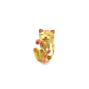 Single Cat Brown Ring