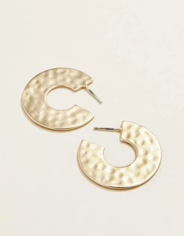 Spartina - Earrings - Flat Hoop Earrings 30mm Gold