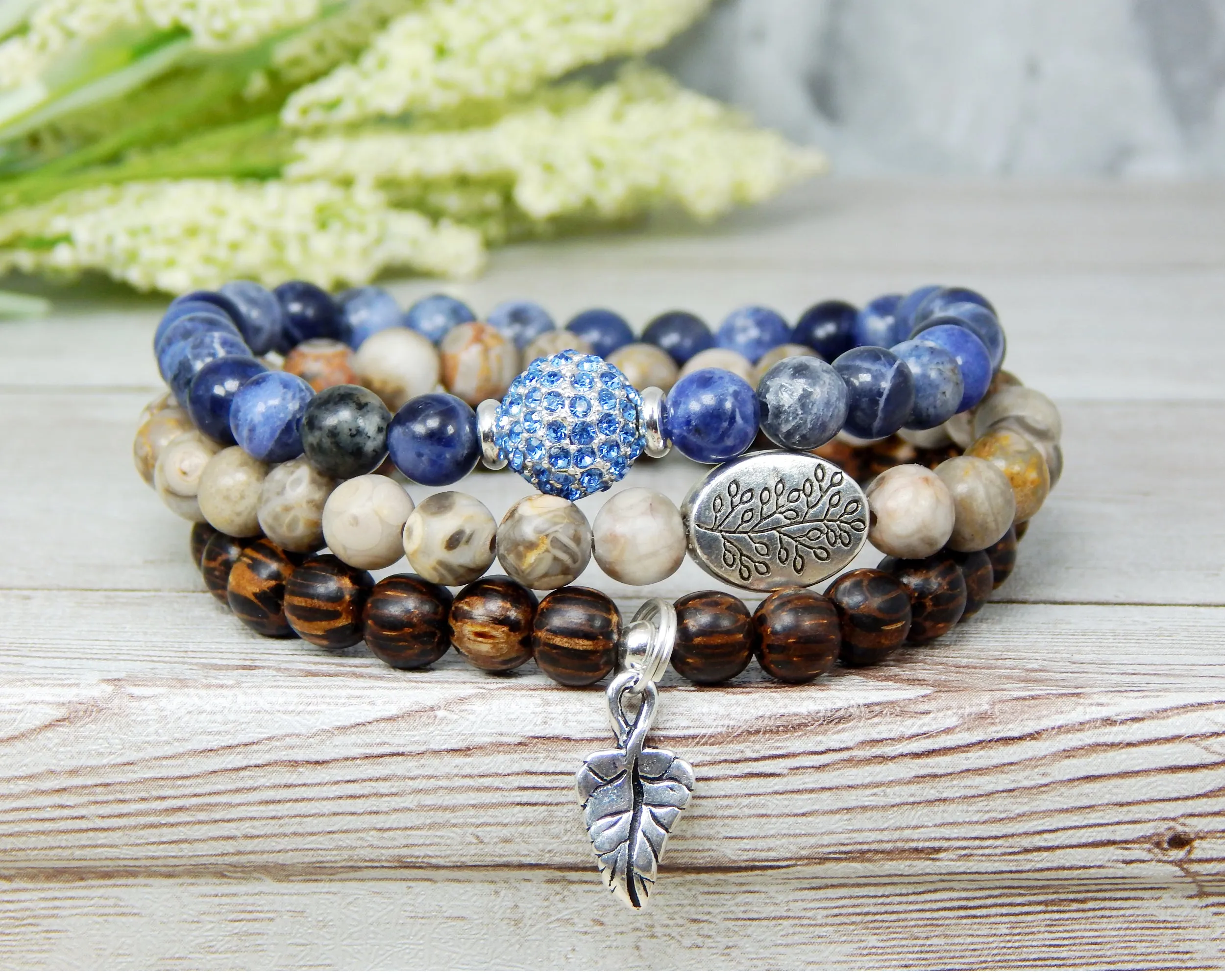 Stack Bracelets For Women - Earthy Jewelry - Nature Themed Jewelry