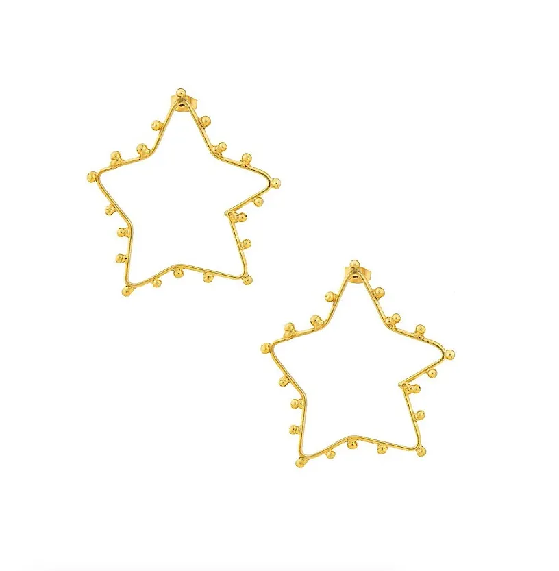 Star Dot Hoops