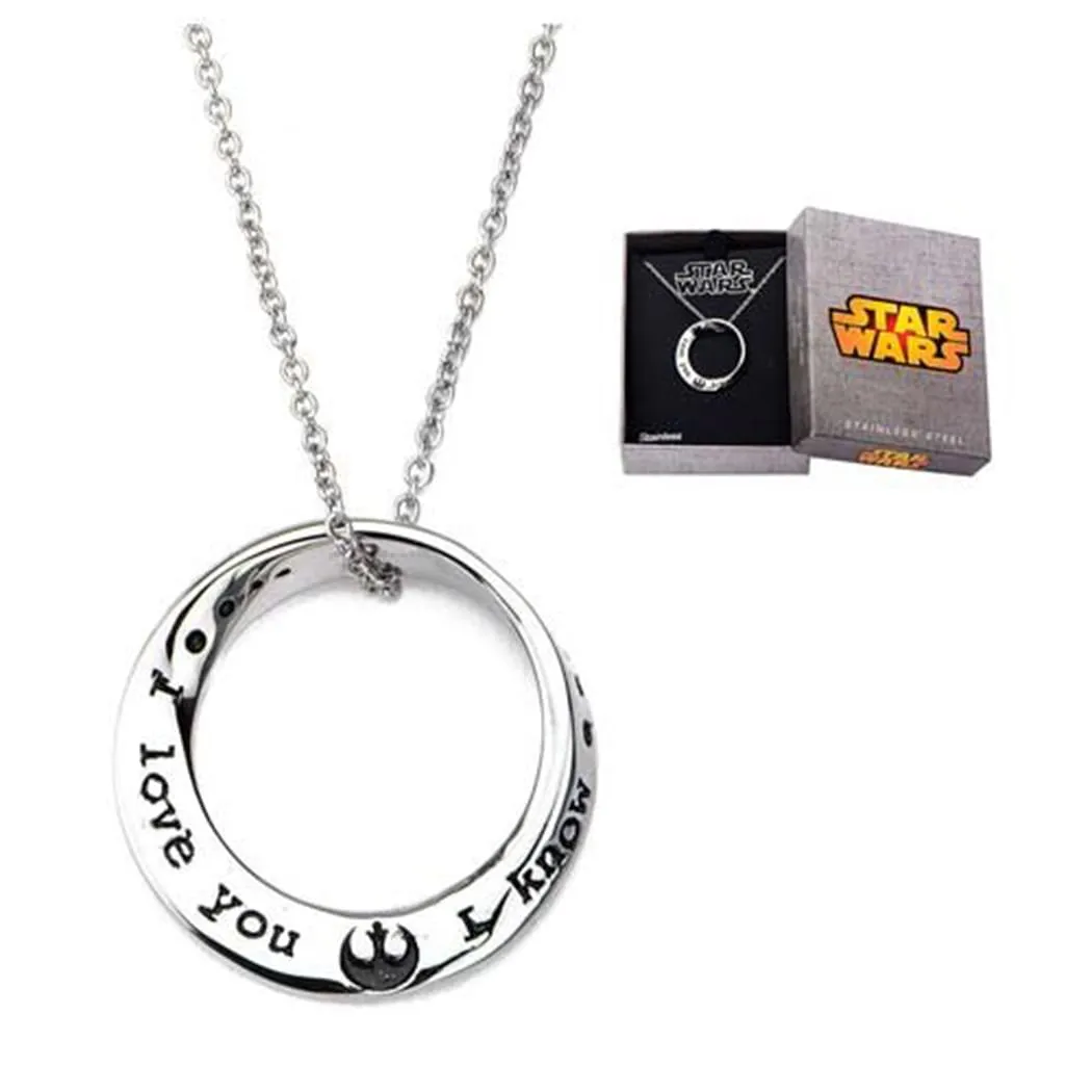 Star Wars "I Love You" "I Know" Mobius Necklace