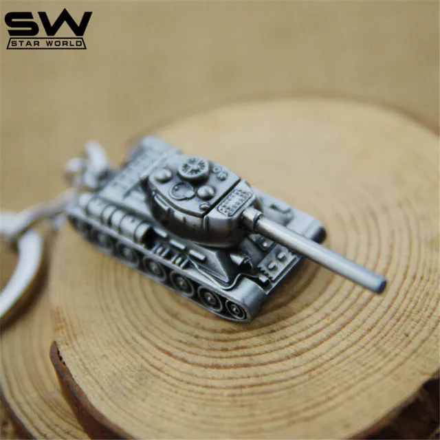 STARWORLD 3 Colors World of Tanks Key chain Metal Key Rings For Gift Simulated Tanks Keychain Jewelry Game Key Holder Souvenir