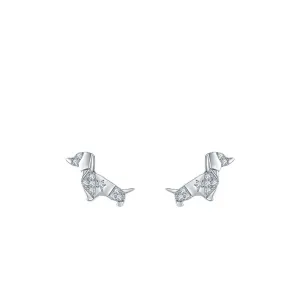 Sterling Silver Puppy Earrings - Feminine and Charming Ear Accessories