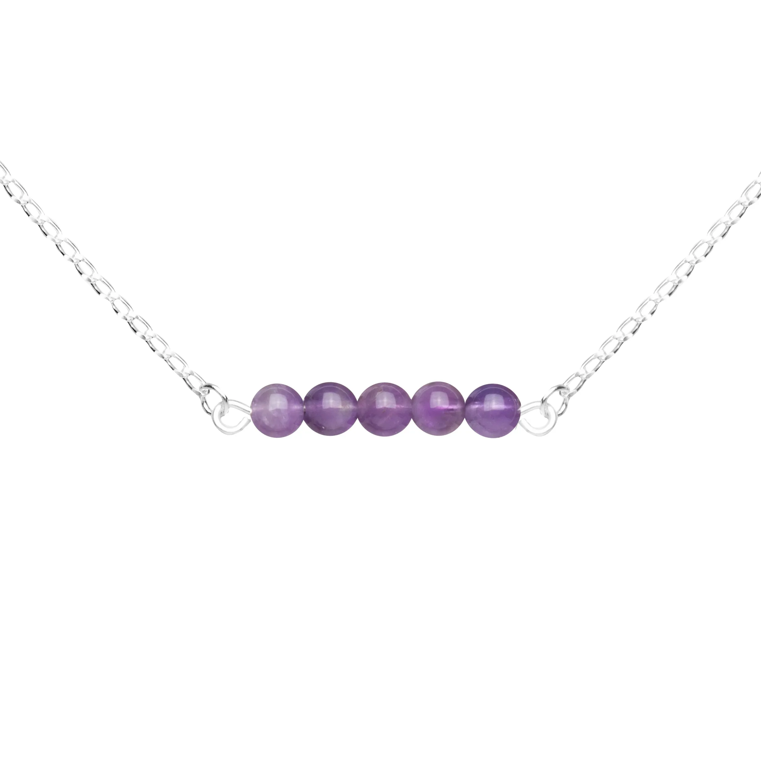 Stone Bar Necklace | Amethyst