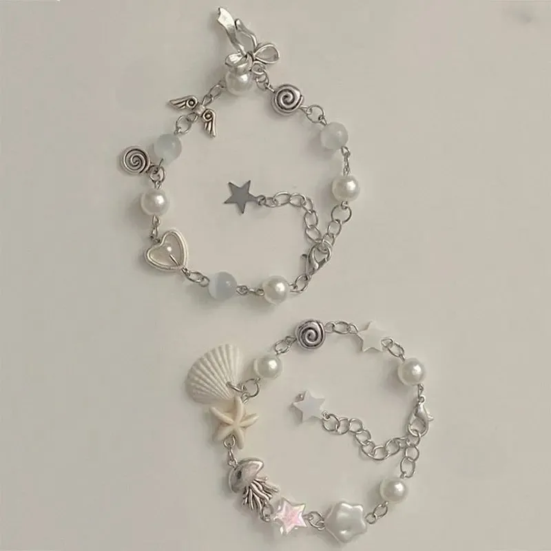 Toleet Shell Starfish Beaded Bracelets