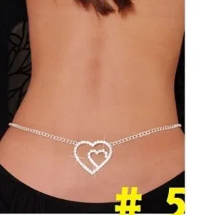 Tramp Stamp Rhinestone Waist Chain