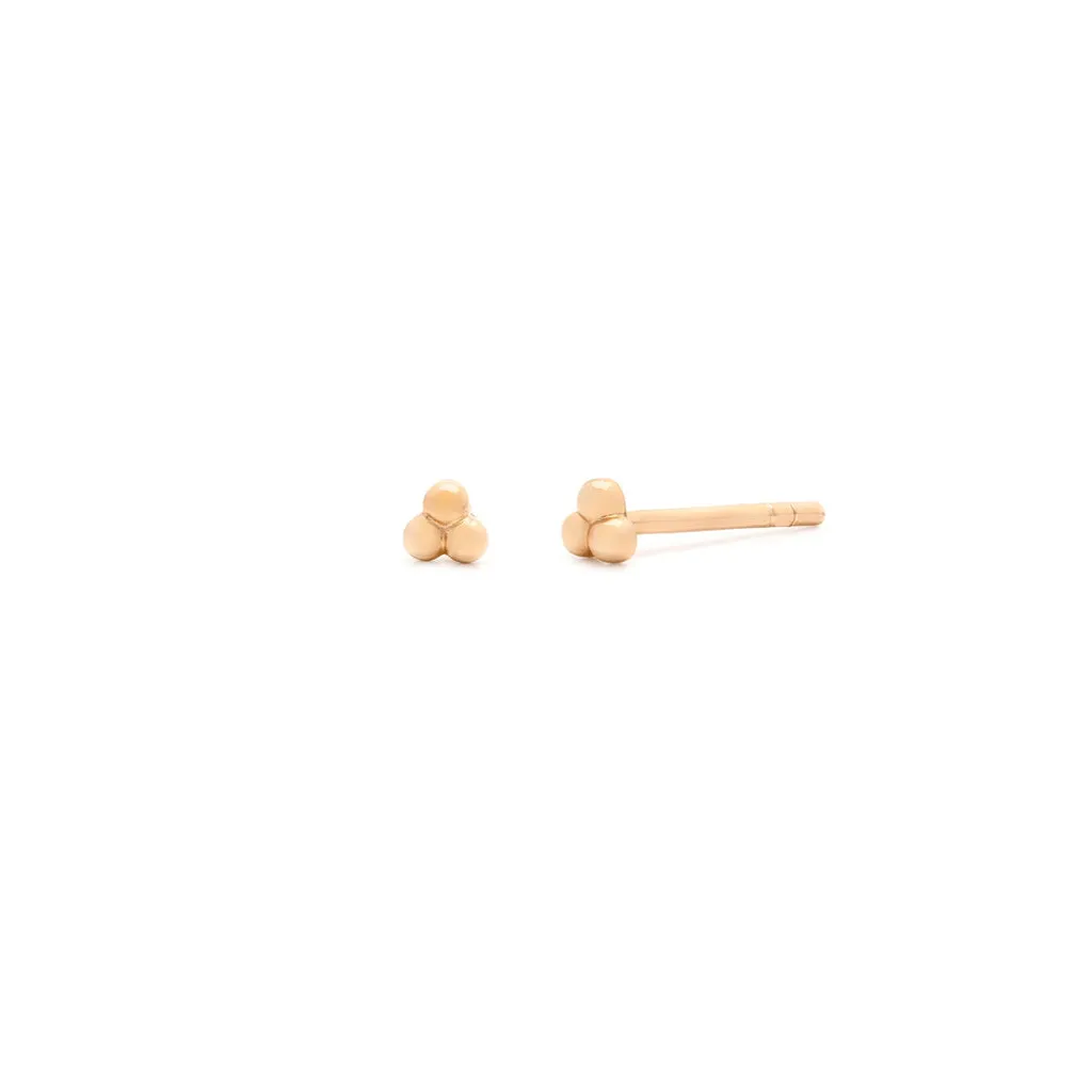 Trio Ball Studs | 14k