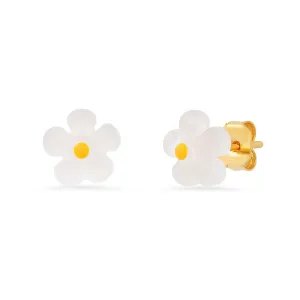 Whimsical Daisy Studs ~ White