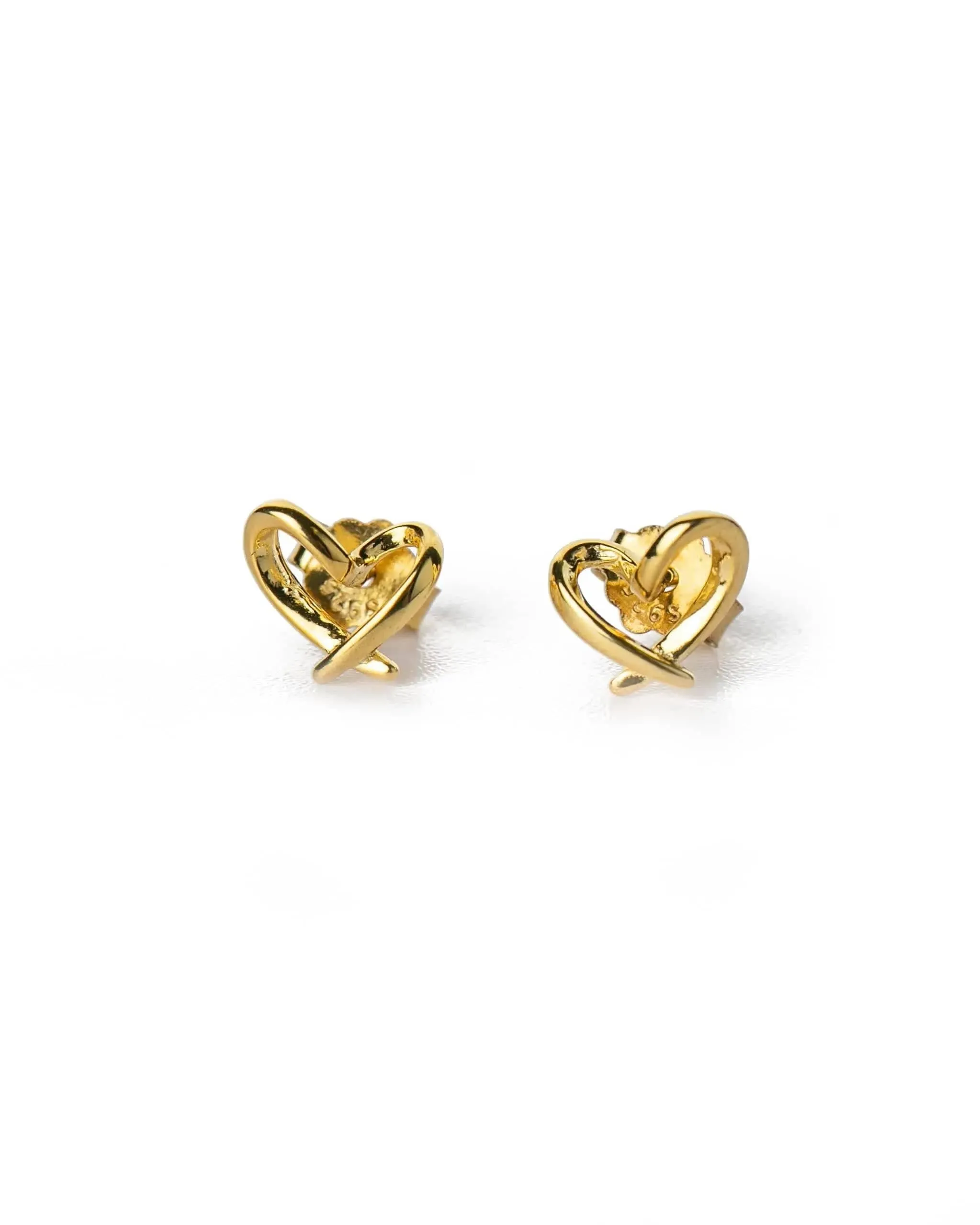 Whimsical Heart Stud Earrings