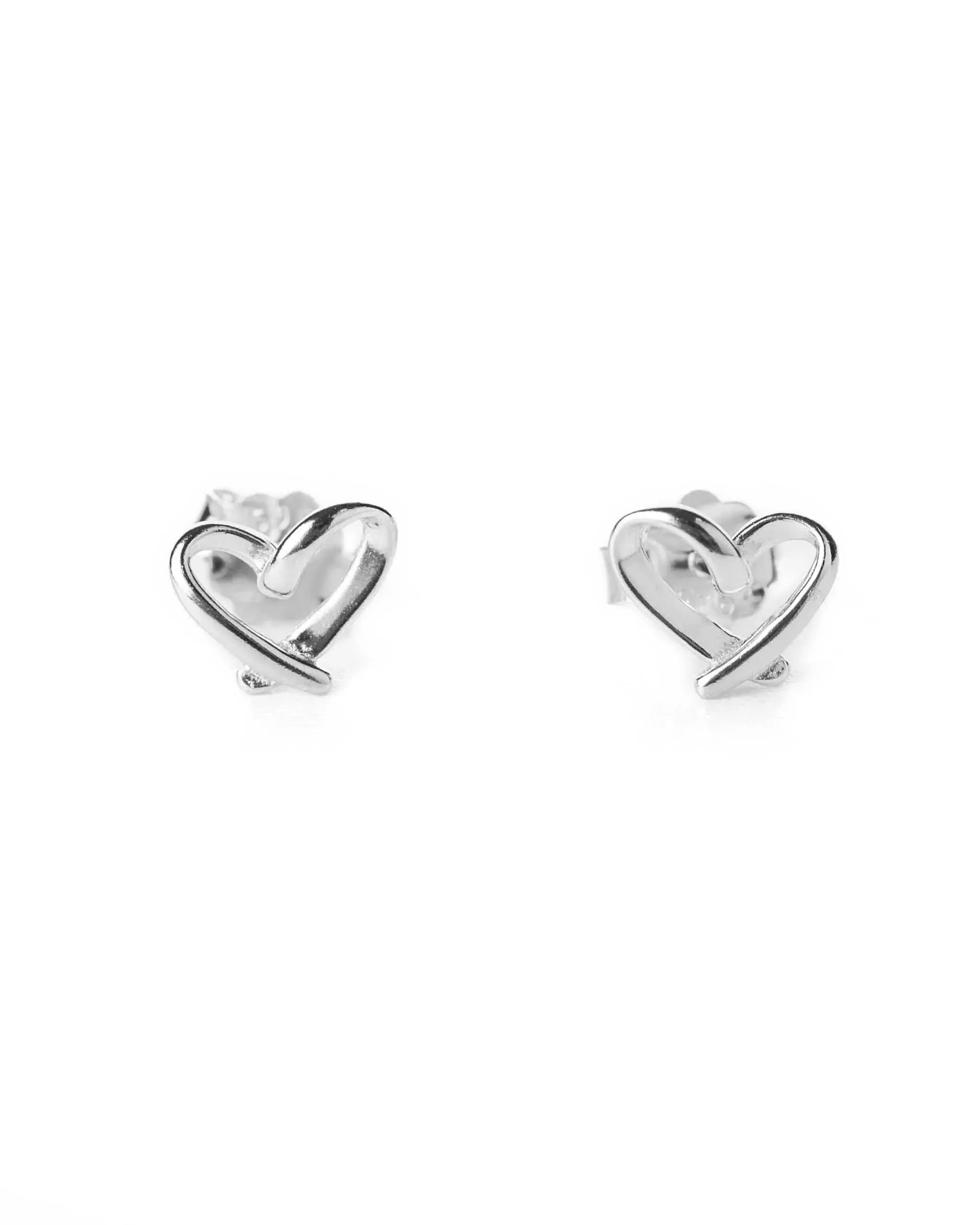 Whimsical Heart Stud Earrings