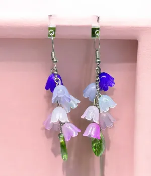 Whimsical - Lily of the valley - Pink purple flower earrings |mini flower earrings