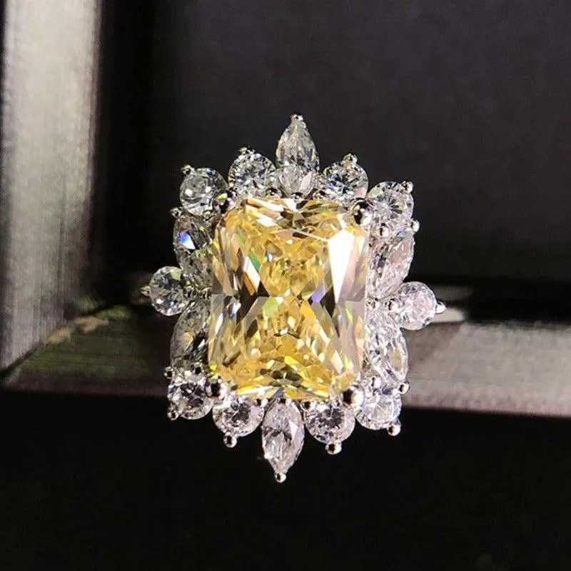 Yellow Diamond Zircon Ring